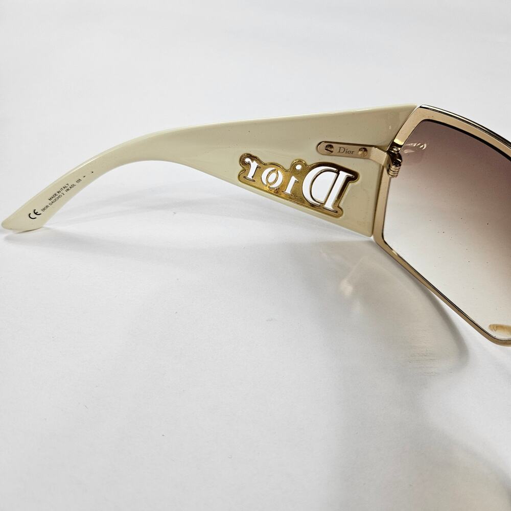 Y2k Dior Sunglasses Gaucho 1 Rimless Sheild Vintage - Picture 6 of 9